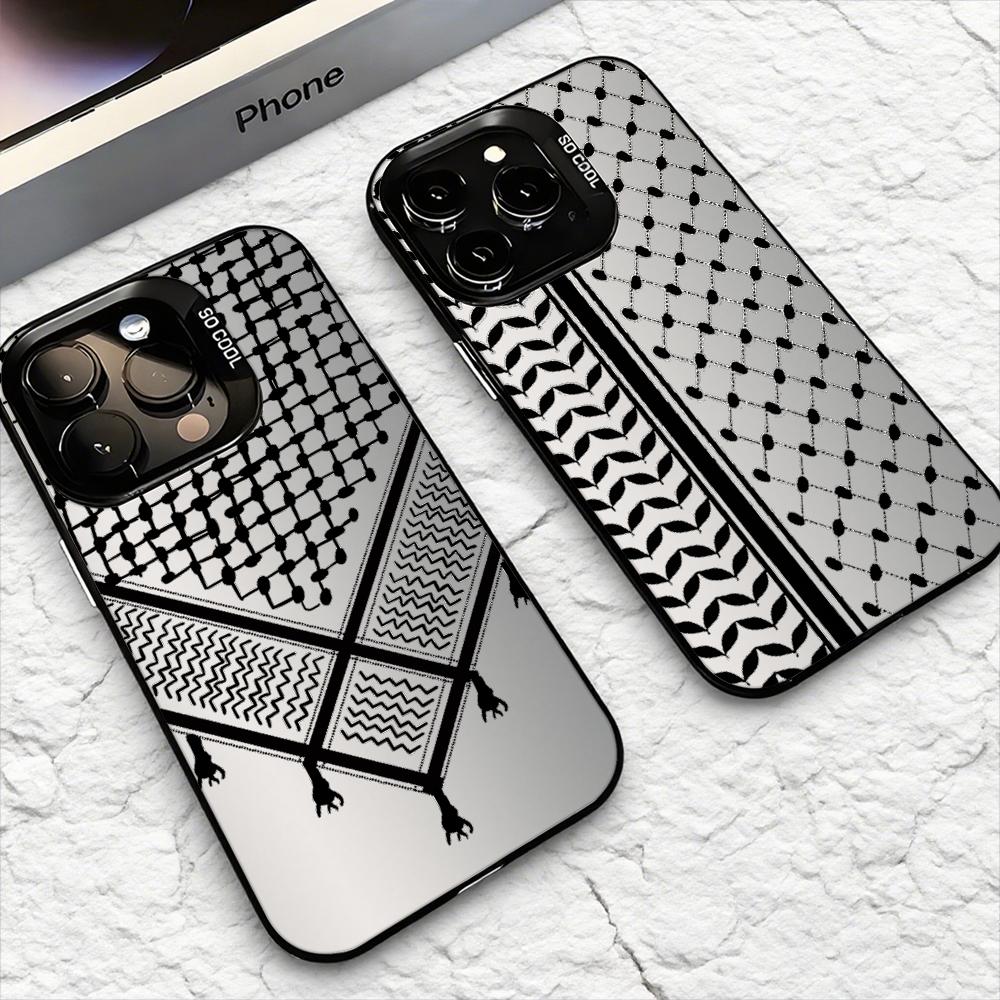 Phone Cases Iphone 16 - Custodia per Telefono Keffiyeh P-Palestine per