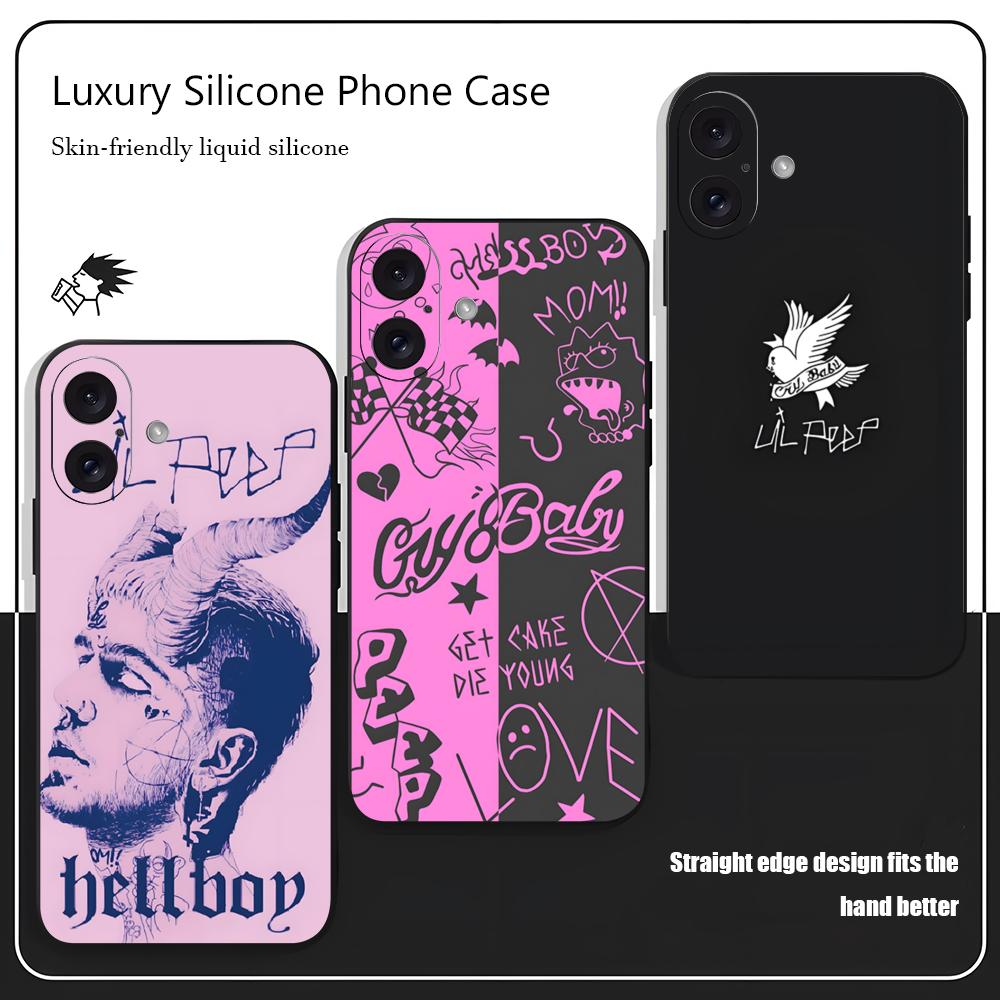 Phone Cases Popular - Cover Morbida Nera Antiurto L-Lil Peep