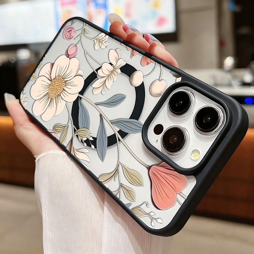 Custodia Nera Floreale Anti-ca - Phone Cases Iphone 16 recensione e prezzo