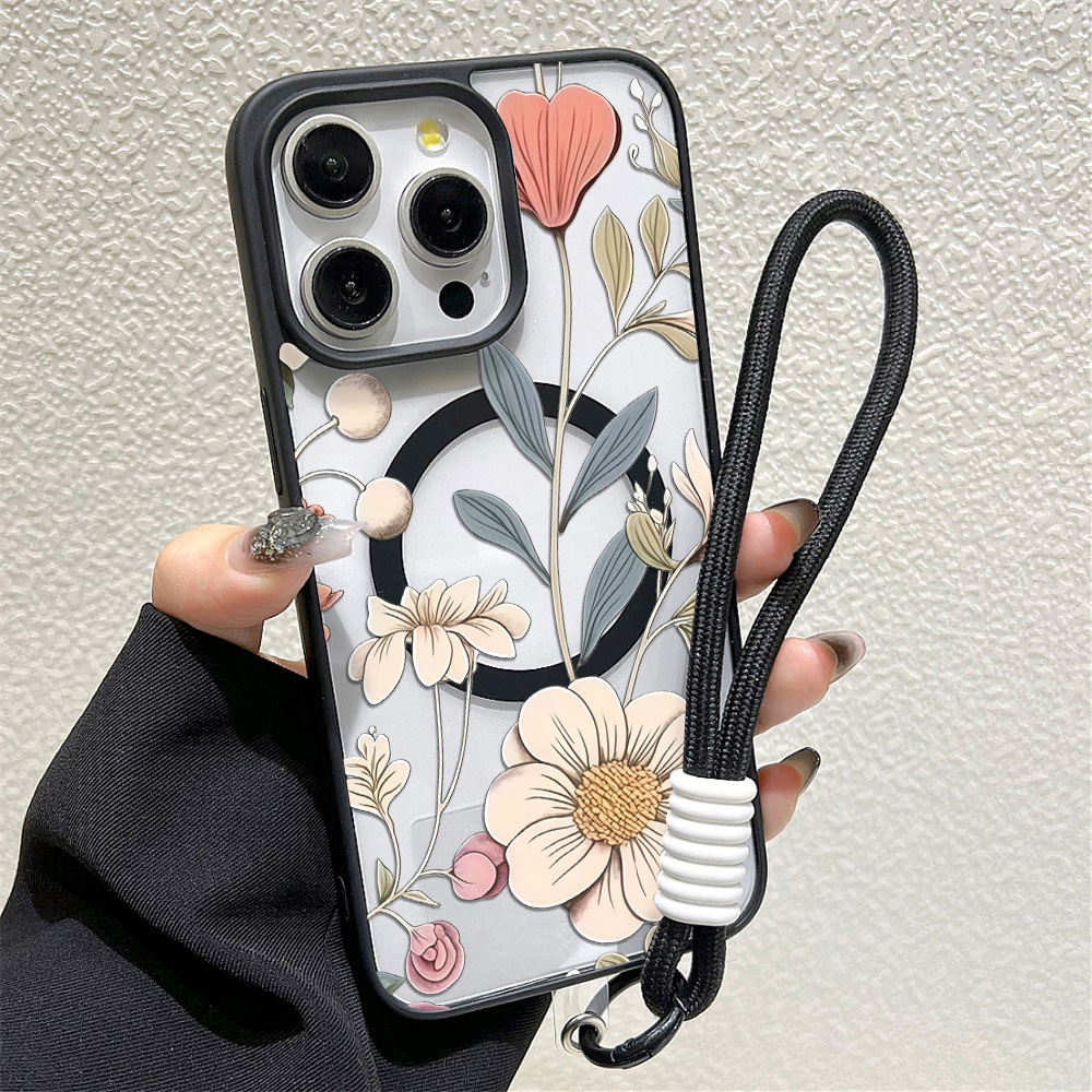 Custodia Nera Floreale Anti-ca - Phone Cases Iphone 16 recensione e prezzo