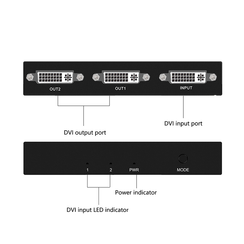 1x 2/1x4 Porte DVI Splitter 1  - Phone Cases Uk recensione e prezzo